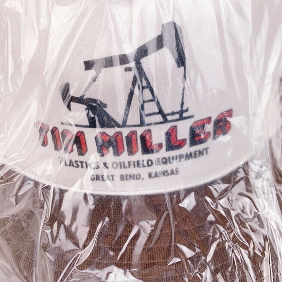 VINTAGE New in Plastic Tim Miller Oilfield Kansas Mesh Trucker Hat Cap - Picture 2 of 4